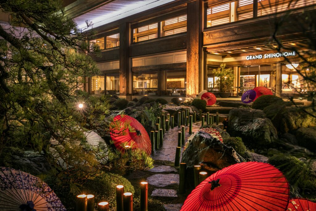 庭園夜景傘　10Ｍ以内